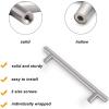 imageProbrico 50 Pack 5quot Hole Center Solid Brushed Nickel Stainless Steel Kitchen Cabinet Handles Modern Euro T Bar Pulls Kitchen Cupboard Handles Dresser Drawer Pulls 735quot LengthFurniture Hardwarehole center 3