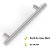 imageProbrico 50 Pack 5quot Hole Center Solid Brushed Nickel Stainless Steel Kitchen Cabinet Handles Modern Euro T Bar Pulls Kitchen Cupboard Handles Dresser Drawer Pulls 735quot LengthFurniture Hardwarehole center 3