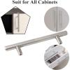 imageProbrico 50 Pack 5quot Hole Center Solid Brushed Nickel Stainless Steel Kitchen Cabinet Handles Modern Euro T Bar Pulls Kitchen Cupboard Handles Dresser Drawer Pulls 735quot LengthFurniture Hardwarehole center 312