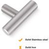 imageProbrico 50 Pack 5quot Hole Center Solid Brushed Nickel Stainless Steel Kitchen Cabinet Handles Modern Euro T Bar Pulls Kitchen Cupboard Handles Dresser Drawer Pulls 735quot LengthFurniture Hardwarehole center Single Hole