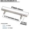 imageProbrico 50 Pack 5quot Hole Center Solid Brushed Nickel Stainless Steel Kitchen Cabinet Handles Modern Euro T Bar Pulls Kitchen Cupboard Handles Dresser Drawer Pulls 735quot LengthFurniture Hardwarehole center 312