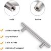 imageProbrico 50 Pack 5quot Hole Center Solid Brushed Nickel Stainless Steel Kitchen Cabinet Handles Modern Euro T Bar Pulls Kitchen Cupboard Handles Dresser Drawer Pulls 735quot LengthFurniture Hardwarehole center 5