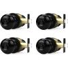imageProbrico Black Door Knobs for Bedroom Bathroom Interior Door Knob with Round Ball Matte Black Privacy Door Knob 6 PackBlack