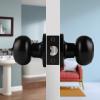 imageProbrico Black Door Knobs for Bedroom Bathroom Interior Door Knob with Round Ball Matte Black Privacy Door Knob 6 PackBlack