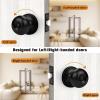 imageProbrico Black Door Knobs for Bedroom Bathroom Interior Door Knob with Round Ball Matte Black Privacy Door Knob 6 PackBlack