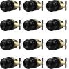 imageProbrico Black Door Knobs for Bedroom Bathroom Interior Door Knob with Round Ball Matte Black Privacy Door Knob 6 PackBlack
