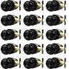 imageProbrico Black Door Knobs for Bedroom Bathroom Interior Door Knob with Round Ball Matte Black Privacy Door Knob 6 PackBlack