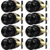 imageProbrico Black Door Knobs for Bedroom Bathroom Interior Door Knob with Round Ball Matte Black Privacy Door Knob 6 PackBlack