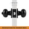 imageProbrico Black Door Knobs for Bedroom Bathroom Interior Door Knob with Round Ball Matte Black Privacy Door Knob 6 PackBlack