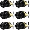 imageProbrico Black Door Knobs for Bedroom Bathroom Interior Door Knob with Round Ball Matte Black Privacy Door Knob 6 PackBlack