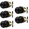 imageProbrico Black Door Knobs for Bedroom Bathroom Interior Door Knob with Round Ball Matte Black Privacy Door Knob 6 PackBlack