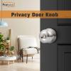 imageProbrico Black Door Knobs for Bedroom Bathroom Interior Door Knob with Round Ball Matte Black Privacy Door Knob 6 PackBrushed Nickel