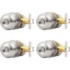 imageProbrico Black Door Knobs for Bedroom Bathroom Interior Door Knob with Round Ball Matte Black Privacy Door Knob 6 PackBrushed Nickel