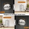 imageProbrico Black Door Knobs for Bedroom Bathroom Interior Door Knob with Round Ball Matte Black Privacy Door Knob 6 PackBrushed Nickel