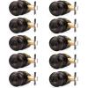 imageProbrico Black Door Knobs for Bedroom Bathroom Interior Door Knob with Round Ball Matte Black Privacy Door Knob 6 PackOil Rubbed Bronze