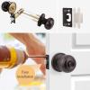 imageProbrico Black Door Knobs for Bedroom Bathroom Interior Door Knob with Round Ball Matte Black Privacy Door Knob 6 PackOil Rubbed Bronze
