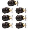 imageProbrico Black Door Knobs for Bedroom Bathroom Interior Door Knob with Round Ball Matte Black Privacy Door Knob 6 PackOil Rubbed Bronze