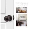 imageProbrico Black Door Knobs for Bedroom Bathroom Interior Door Knob with Round Ball Matte Black Privacy Door Knob 6 PackOil Rubbed Bronze