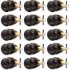 imageProbrico Black Door Knobs for Bedroom Bathroom Interior Door Knob with Round Ball Matte Black Privacy Door Knob 6 PackOil Rubbed Bronze
