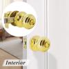 imageProbrico Black Door Knobs for Bedroom Bathroom Interior Door Knob with Round Ball Matte Black Privacy Door Knob 6 PackPolished Brass