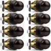 imageProbrico Closet Door Knob Brushed Nickel Passage Door Knob Without Key Interior Door Knob NoLocking Door Knob for Hallway 10 PackOil Rubbed Bronze