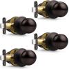 imageProbrico Closet Door Knob Brushed Nickel Passage Door Knob Without Key Interior Door Knob NoLocking Door Knob for Hallway 10 PackOil Rubbed Bronze