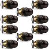 imageProbrico Closet Door Knob Brushed Nickel Passage Door Knob Without Key Interior Door Knob NoLocking Door Knob for Hallway 10 PackOil Rubbed Bronze