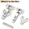 imageProbrico Full Overlay Soft Closing Clip On Face Frame Mounting Cabinet Hinges 50 Pairs100 Pack 105 Degree Self Closing Kitchen Cupboard Door Hinges50