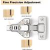 imageProbrico Full Overlay Soft Closing Clip On Face Frame Mounting Cabinet Hinges 50 Pairs100 Pack 105 Degree Self Closing Kitchen Cupboard Door Hinges50