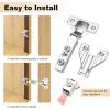 imageProbrico Full Overlay Soft Closing Clip On Face Frame Mounting Cabinet Hinges 50 Pairs100 Pack 105 Degree Self Closing Kitchen Cupboard Door Hinges50