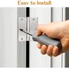 imageProbrico Interior Black Door Hinges 35 X 35 Inch Door Hinges with Square Corners Black Hinges for Doors 12 PackBrushed Nickel
