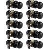 imageProbrico Interior Door Knob for Hallway Black Door Knobs Closet Door Knob Passage Door Knob with Round Ball Knob 6 PackBlack