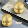 imageProbrico Interior Door Knob for Hallway Black Door Knobs Closet Door Knob Passage Door Knob with Round Ball Knob 6 PackBrushed Brass