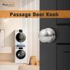 imageProbrico Interior Door Knob for Hallway Black Door Knobs Closet Door Knob Passage Door Knob with Round Ball Knob 6 PackBrushed Nickel