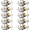 imageProbrico Interior Door Knob for Hallway Black Door Knobs Closet Door Knob Passage Door Knob with Round Ball Knob 6 PackBrushed Nickel