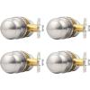 imageProbrico Interior Door Knob for Hallway Black Door Knobs Closet Door Knob Passage Door Knob with Round Ball Knob 6 PackBrushed Nickel