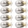 imageProbrico Interior Door Knob for Hallway Black Door Knobs Closet Door Knob Passage Door Knob with Round Ball Knob 6 PackBrushed Nickel