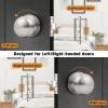 imageProbrico Interior Door Knob for Hallway Black Door Knobs Closet Door Knob Passage Door Knob with Round Ball Knob 6 PackBrushed Nickel