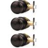 imageProbrico Interior Door Knob for Hallway Black Door Knobs Closet Door Knob Passage Door Knob with Round Ball Knob 6 PackOil Rubbed Bronze