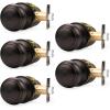 imageProbrico Interior Door Knob for Hallway Black Door Knobs Closet Door Knob Passage Door Knob with Round Ball Knob 6 PackOil Rubbed Bronze