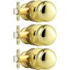 imageProbrico Interior Door Knob for Hallway Black Door Knobs Closet Door Knob Passage Door Knob with Round Ball Knob 6 PackPolished Brass