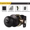 imageProbrico Keyless Privacy Door Knobs Bedroom Bathroom Locking Door Knob Brushed Nickel Door Knob with Lock No Key Modern Flat Ball Interior Door Handles 10 PackOil Rubbed Bronze