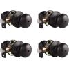imageProbrico Keyless Privacy Door Knobs Bedroom Bathroom Locking Door Knob Brushed Nickel Door Knob with Lock No Key Modern Flat Ball Interior Door Handles 10 PackOil Rubbed Bronze