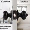 imageProbrico Keyless Privacy Door Knobs Bedroom Bathroom Locking Door Knob Brushed Nickel Door Knob with Lock No Key Modern Flat Ball Interior Door Handles 10 PackOil Rubbed Bronze