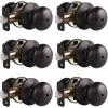 imageProbrico Keyless Privacy Door Knobs Bedroom Bathroom Locking Door Knob Brushed Nickel Door Knob with Lock No Key Modern Flat Ball Interior Door Handles 10 PackOil Rubbed Bronze