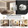 imageProbrico Keyless Privacy Door Knobs Bedroom Bathroom Locking Door Knob Brushed Nickel Door Knob with Lock No Key Modern Flat Ball Interior Door Handles 10 PackBrushed Nickel