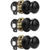 imageProbrico Keyless Privacy Door Knobs Bedroom Bathroom Locking Door Knob Brushed Nickel Door Knob with Lock No Key Modern Flat Ball Interior Door Handles 10 PackBlack