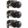 imageProbrico Keyless Privacy Door Knobs Bedroom Bathroom Locking Door Knob Brushed Nickel Door Knob with Lock No Key Modern Flat Ball Interior Door Handles 10 PackOil Rubbed Bronze
