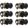 imageProbrico Passage Door Knobs Without Key Black Closet Door Knobs Interior Keyless Door Knob NoLocking Door Knobs 10 PackBlack
