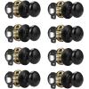 imageProbrico Passage Door Knobs Without Key Black Closet Door Knobs Interior Keyless Door Knob NoLocking Door Knobs 10 PackBlack